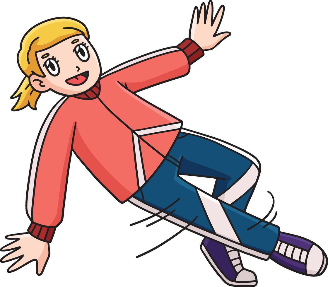 Breakdance B Girl with a Helicopter Move Clipart vector