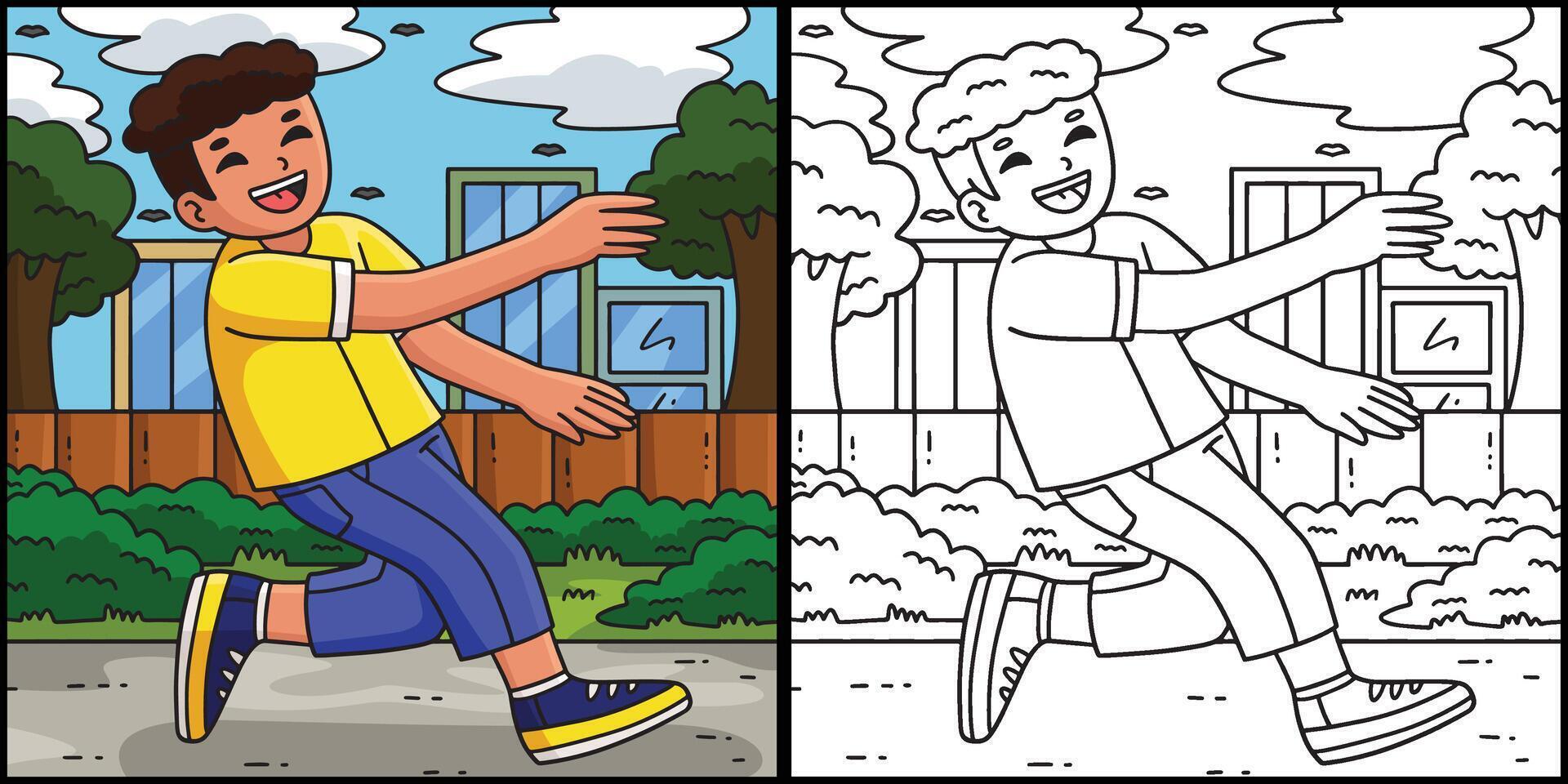 Breakdance B Boy doing a Reject Step Illustration vector