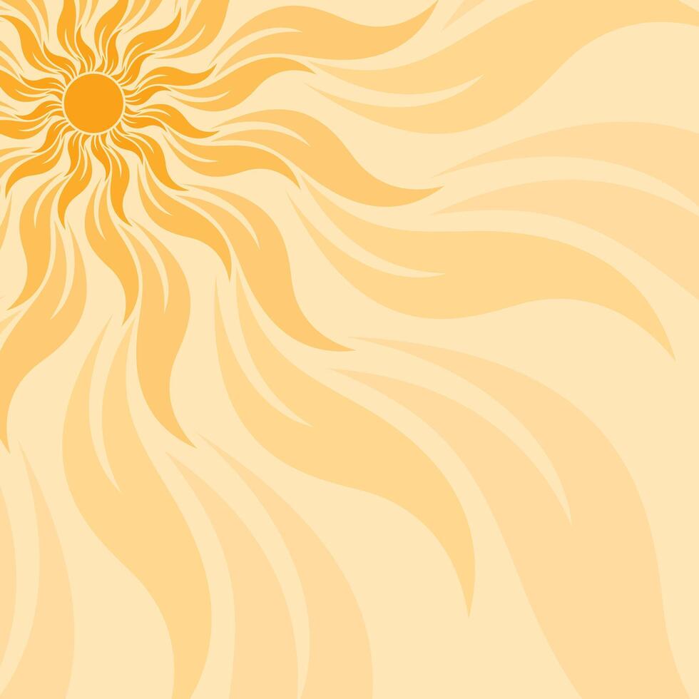 A background with the bright summer sun. vector