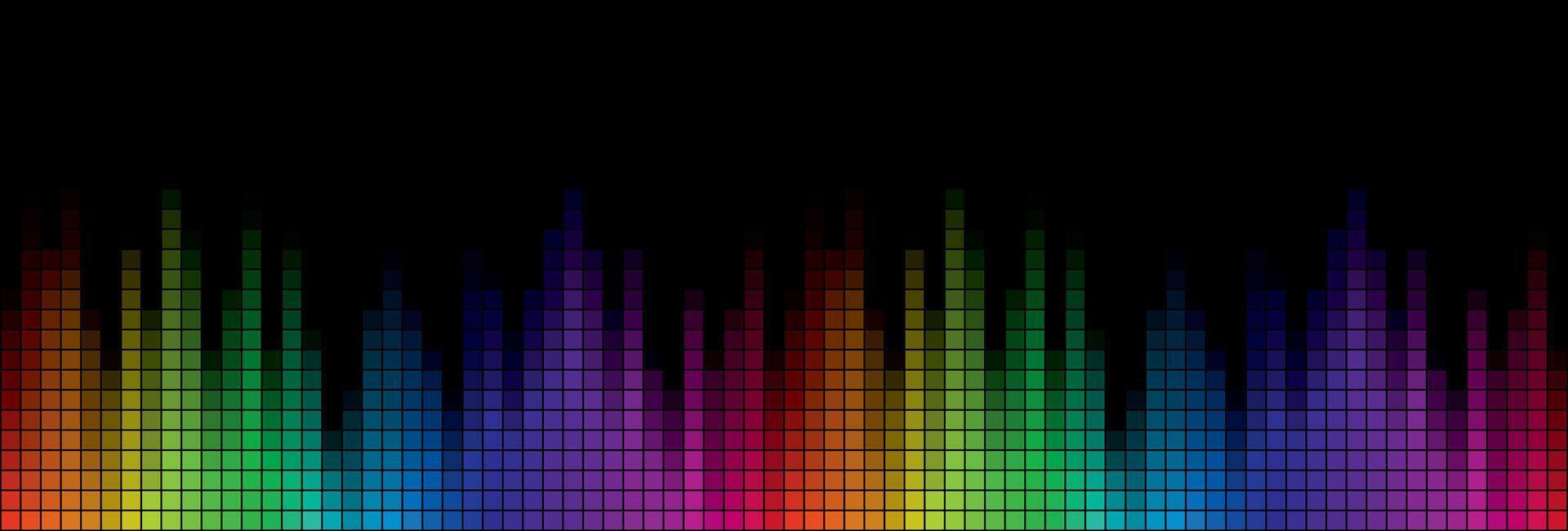 A color background with a sound scale. vector