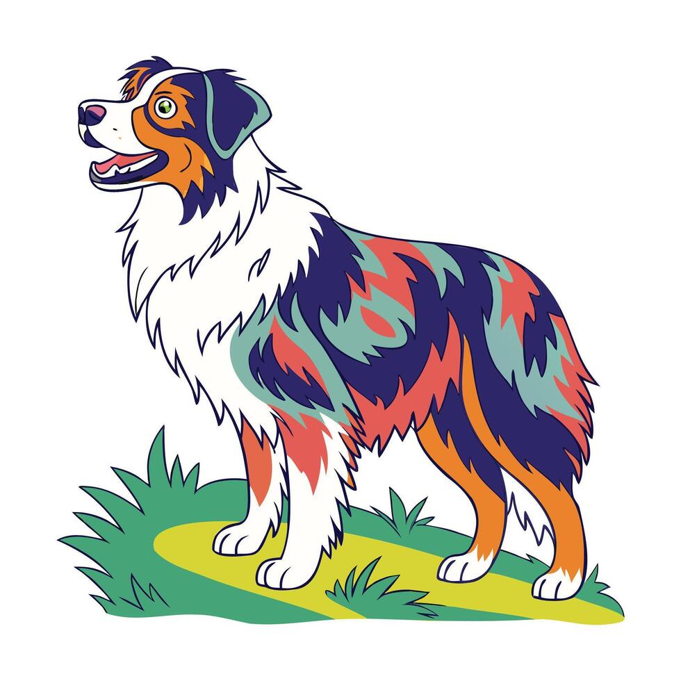 Graphic Illustration of Various Dog Breeds Diverse and Adorable Canine Species vector