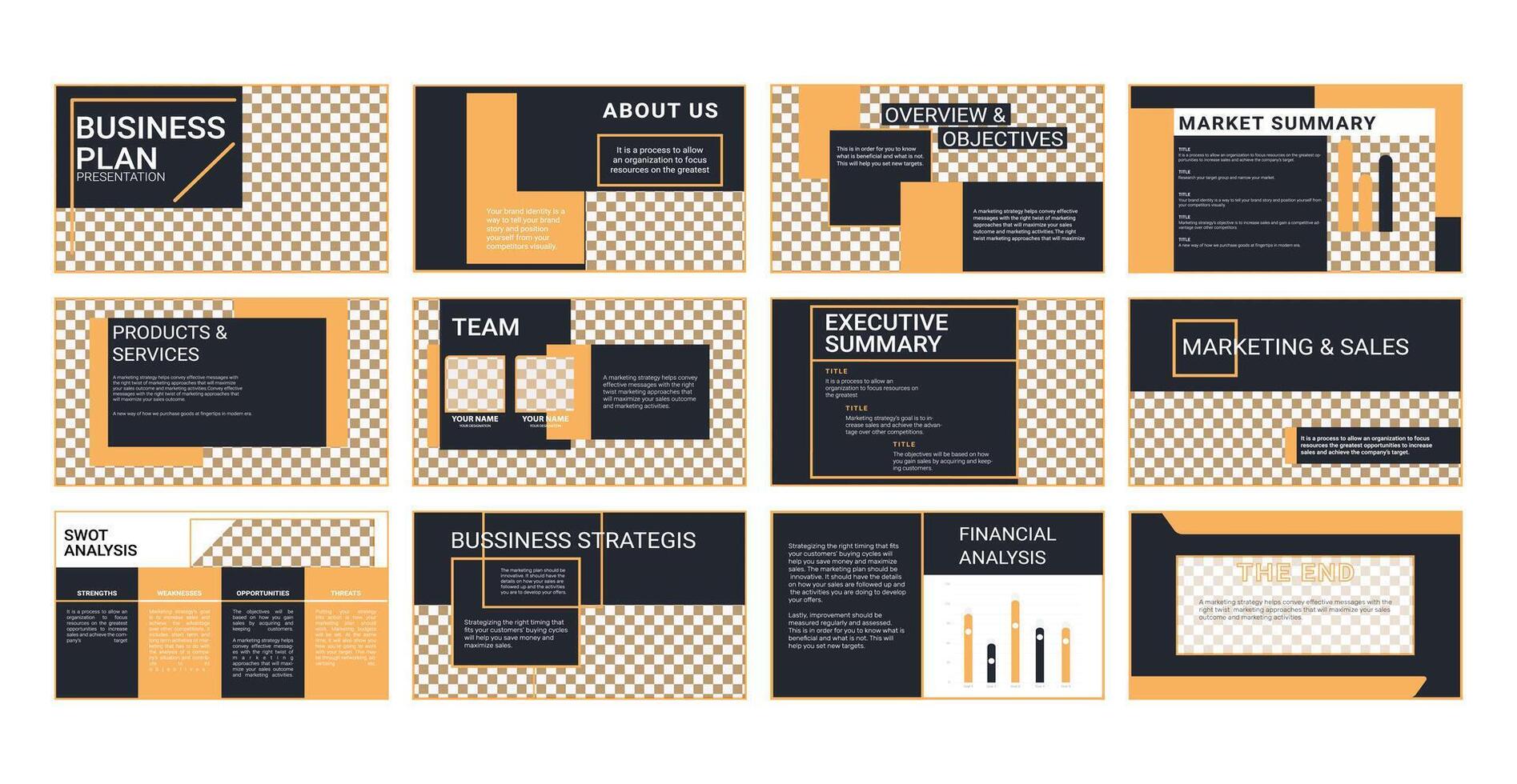 Business plan presentation template design backgrounds and page layout design for office, brochure and company profile, with infographic elements. vector