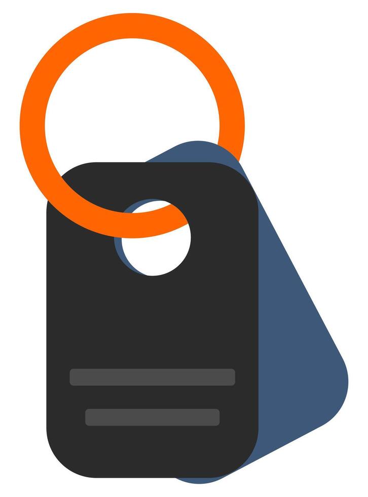 Key chain icon isolated on white background. vector