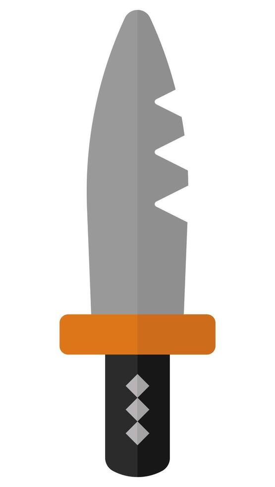 Broken knife flat icon isolated on white background. vector