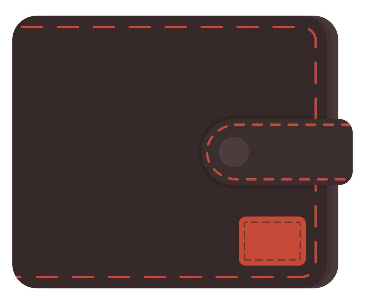 Brown wallet icon isolated on white background. vector