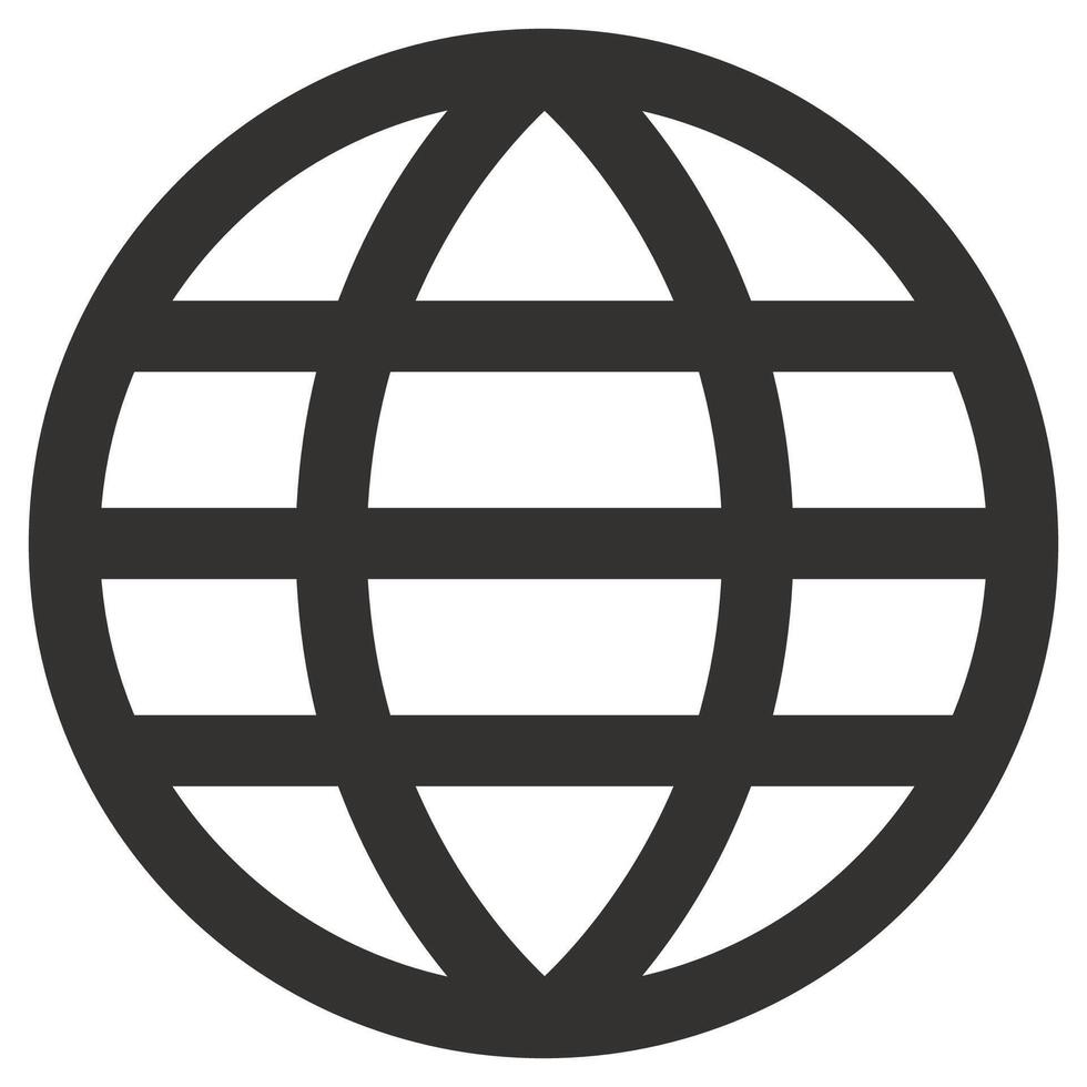 Globe flat icon isolated on white background. vector