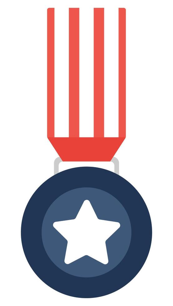 Star medal icon isolated on white background. vector