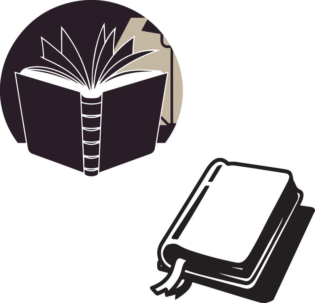 two books illustration vector