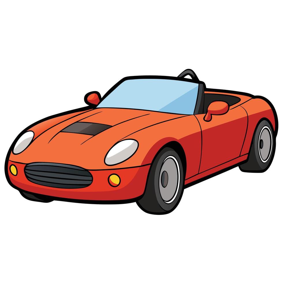 A cartoon sports car vector