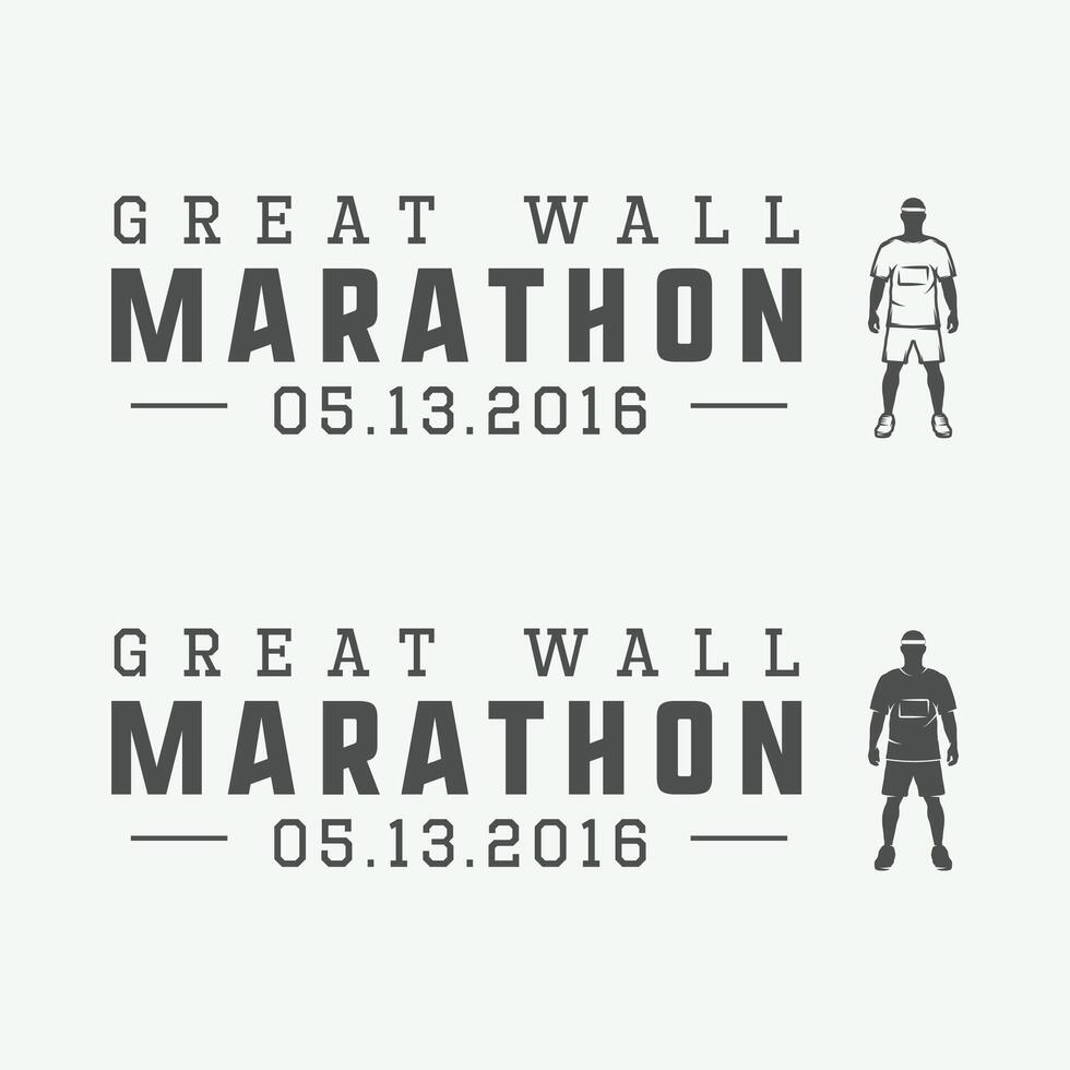 marathon, sport or lifestyle slogan with motivation quote vector