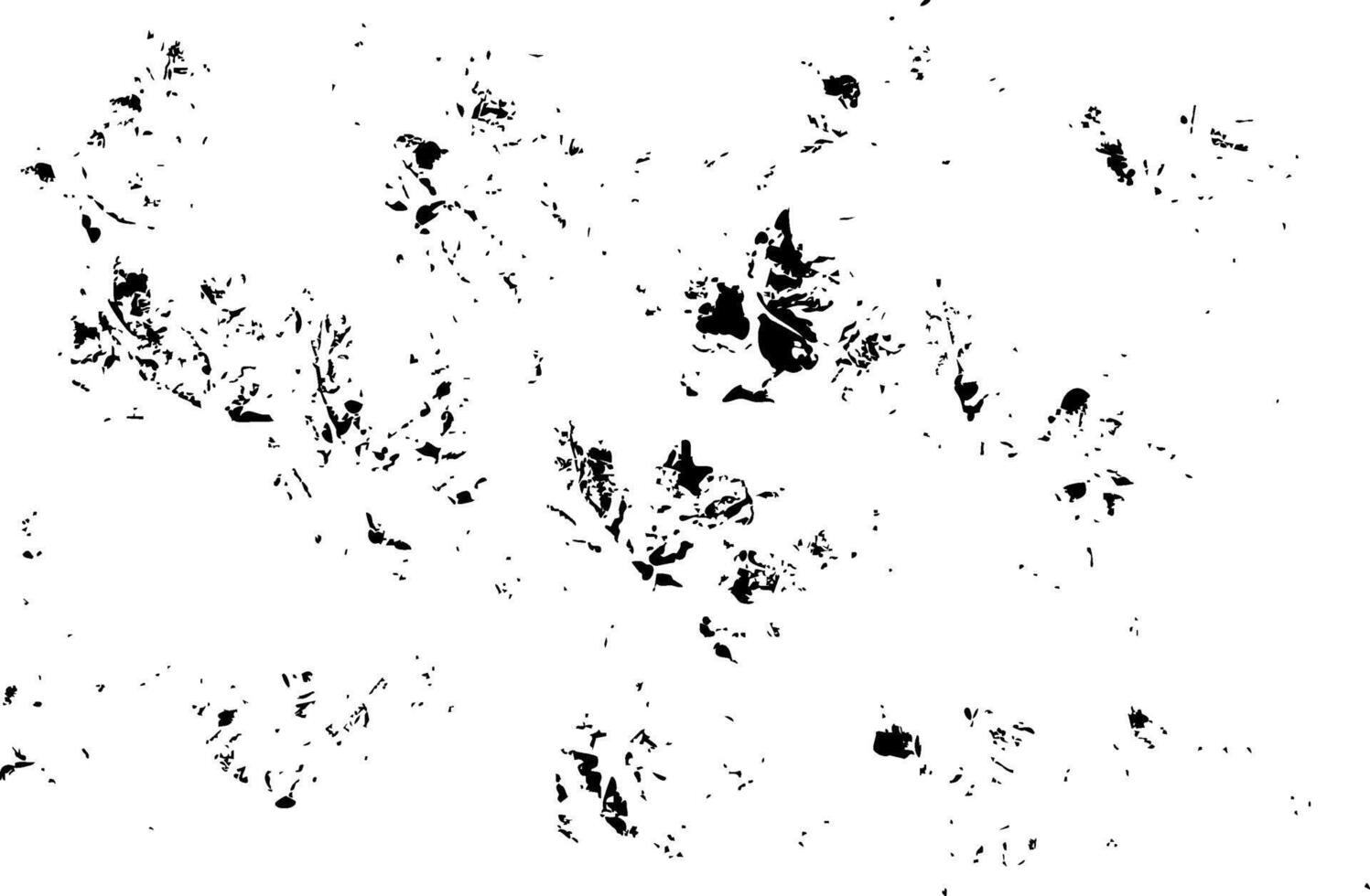 Rough and damaged black grunge texture isolated on white background. Rough texture of black paint scratches vector