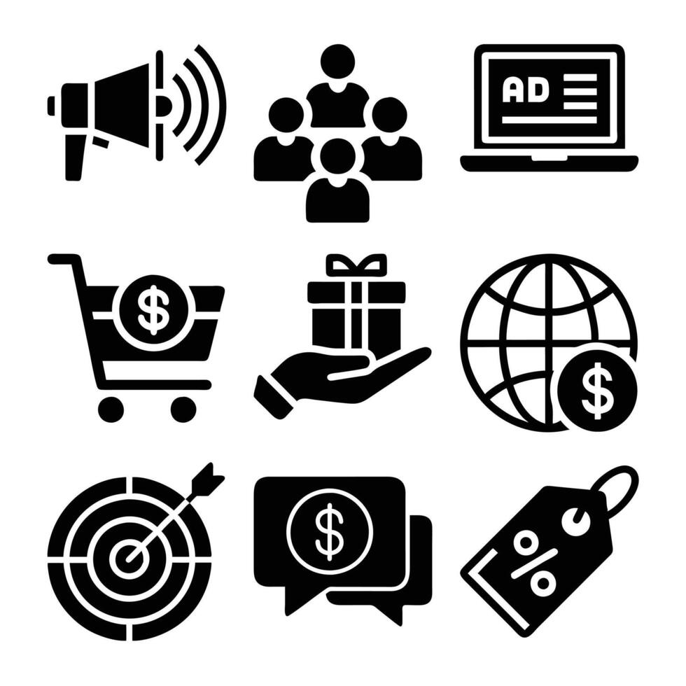 Set of Marketing and Sales Icons - Professional and Versatile Designs vector