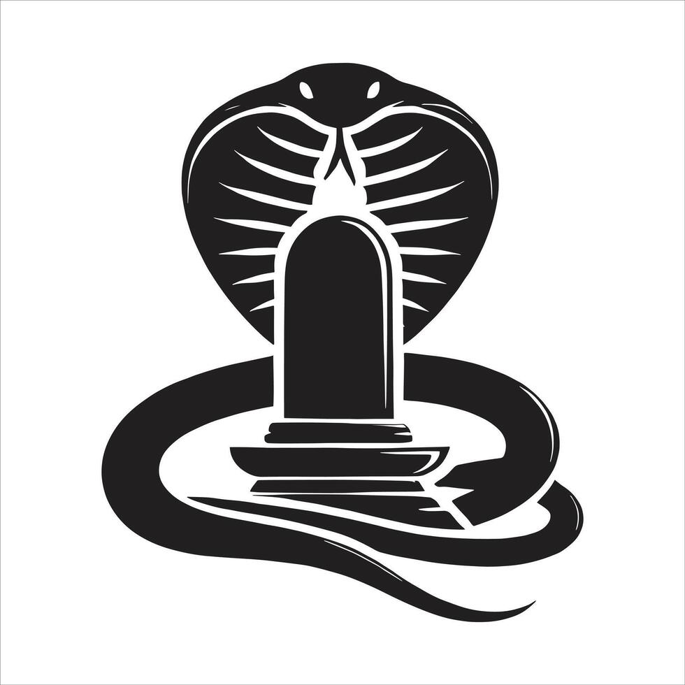 Hindu God Shiva in Shaivism Art Style Shiv Lingas Artwork for Maha Shivratri Festival Celebration vector