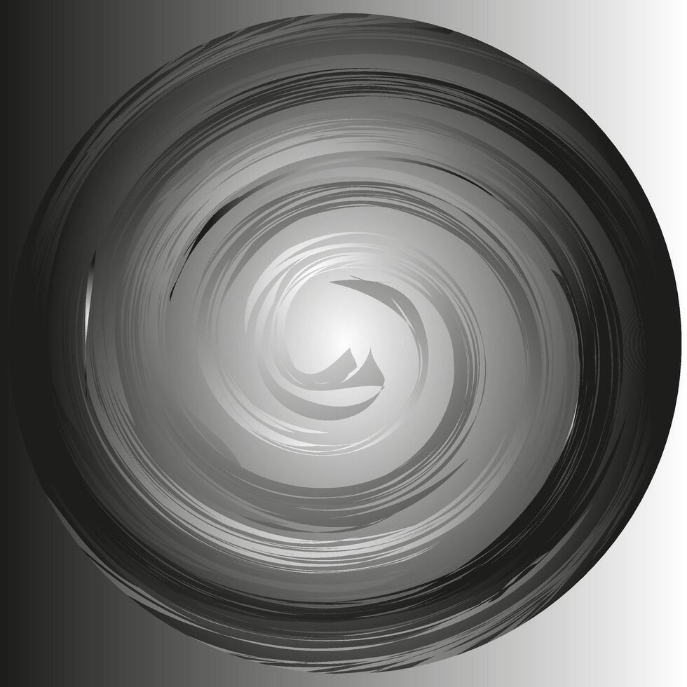 Original abstraction in the form of a round spiral on a gray background vector