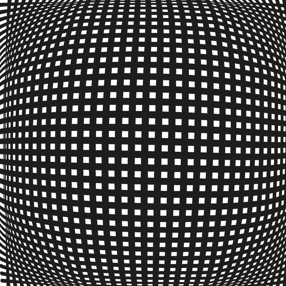 Abstract geometric pattern in the form of convex white squares on a black background vector