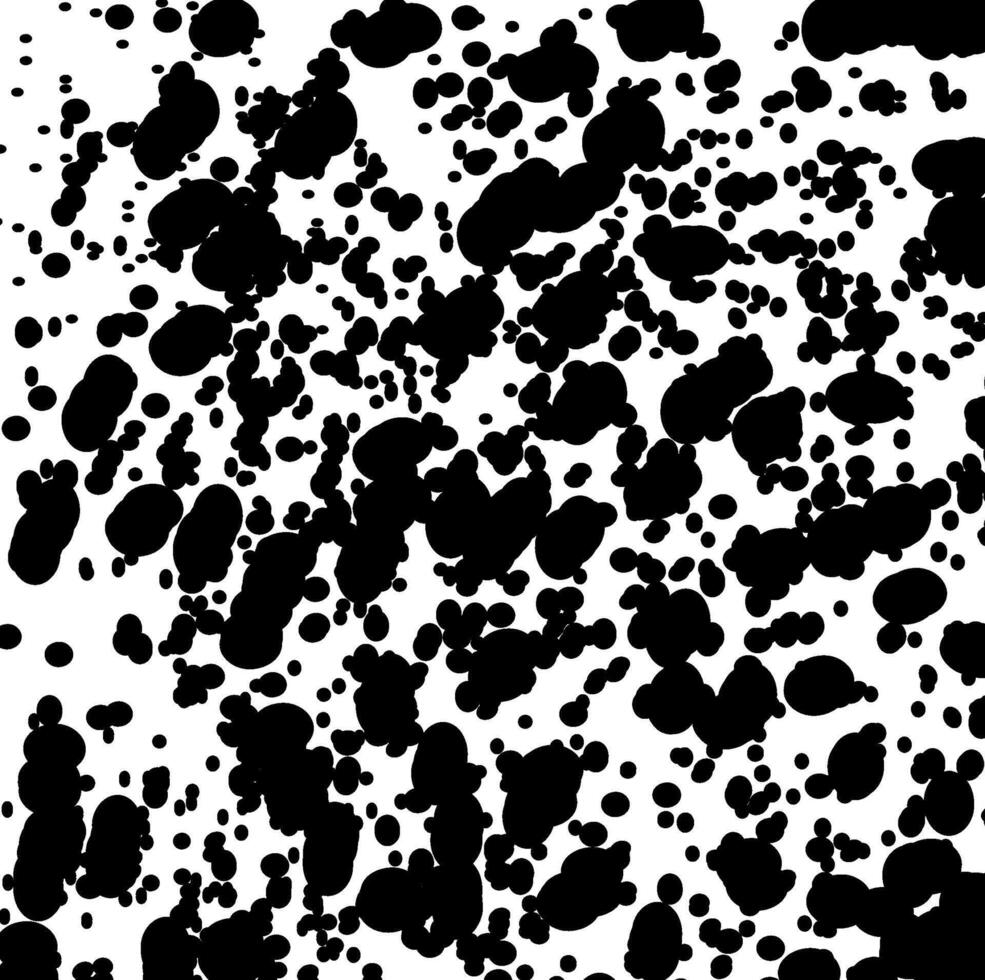 Grunge texture in the form of black blots on a white background vector