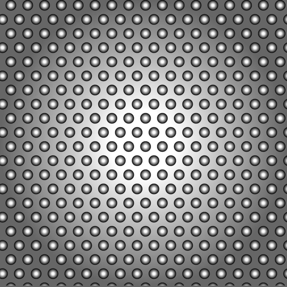 Abstract background of gray metallic color with geometric pattern in the form of circles vector