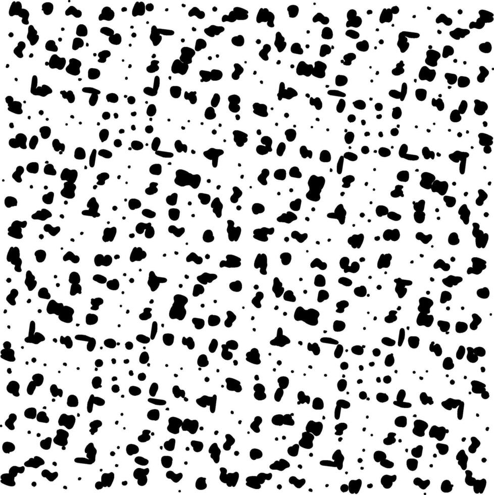 Texture in the form of black blots and spots on a white background vector