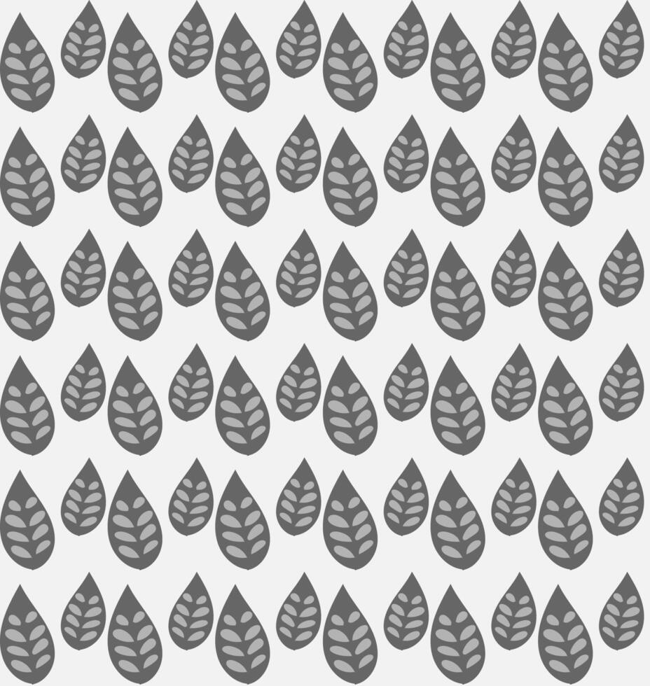 Monochrome seamless texture in the form of a pattern of gray leaves on a white background vector