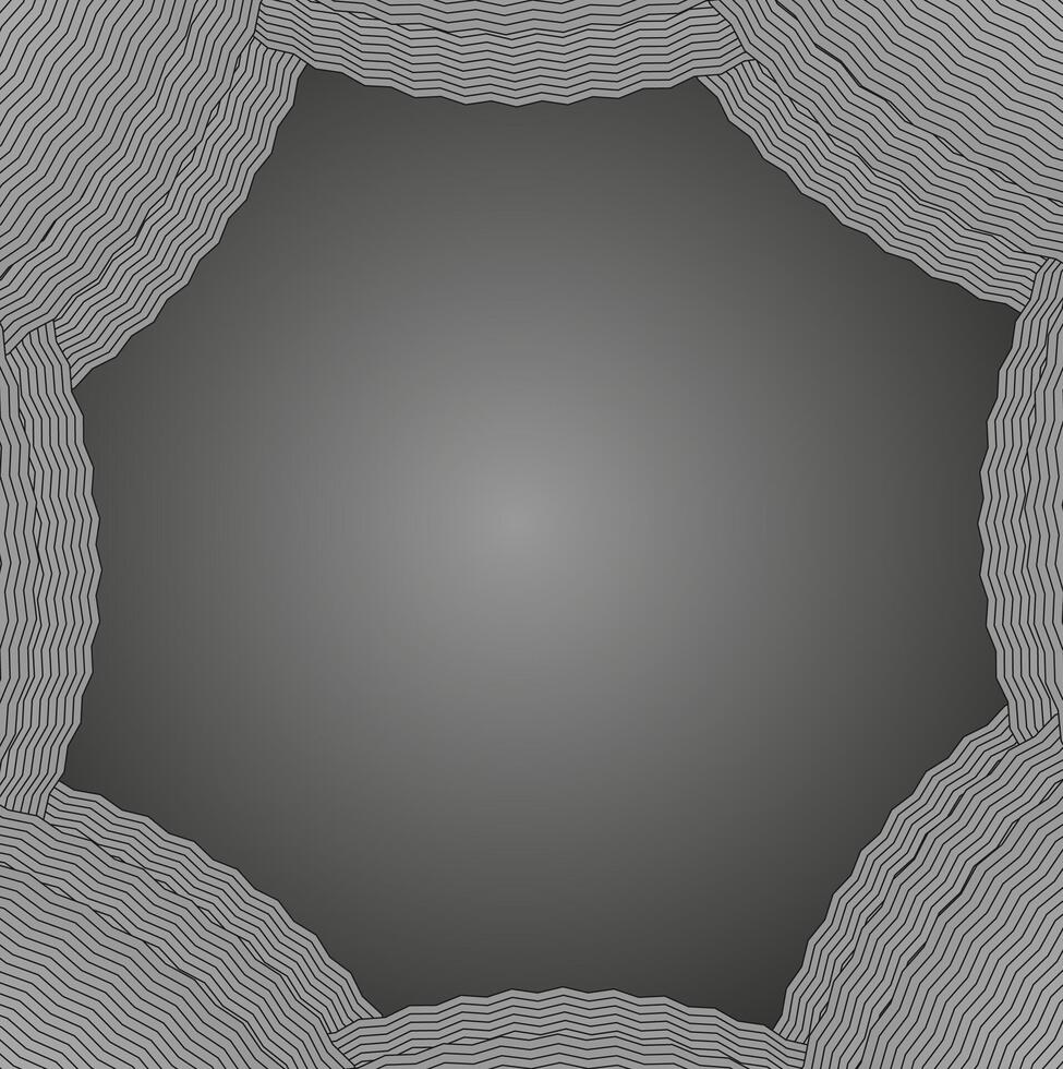Gray monochrome round background for inscription or drawing vector