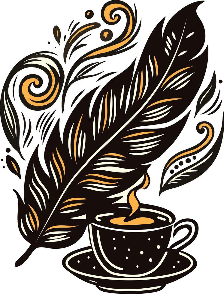 A vintage style icon of a coffee saucer vector