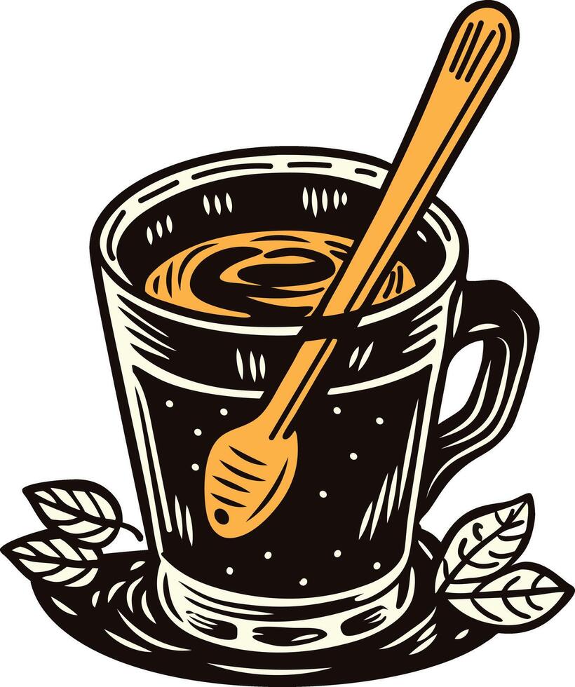 A vintage style icon of a drink stirrer vector