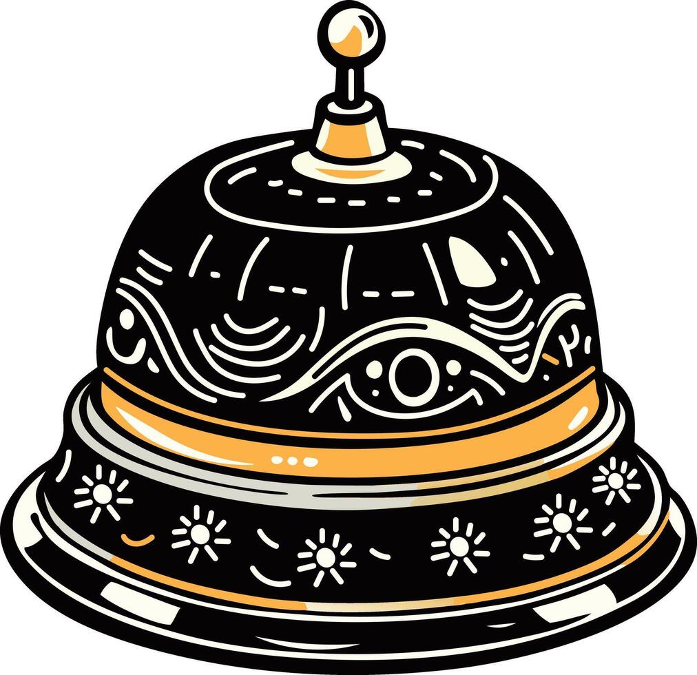 Butler bell icon in vintage style vector