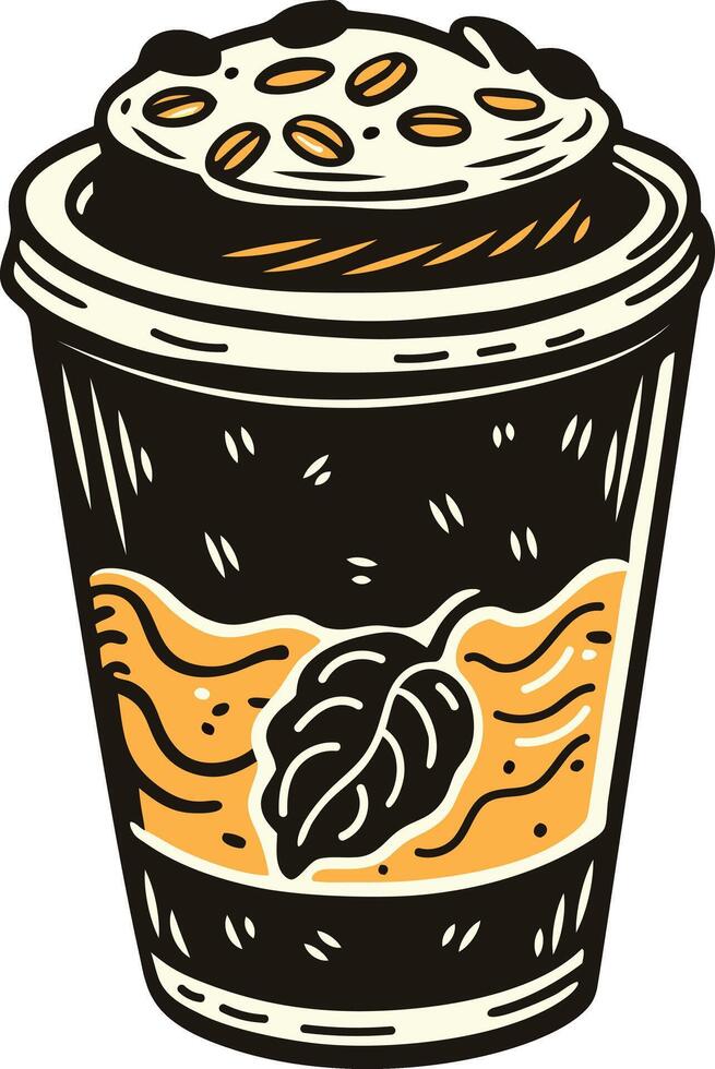 Coffee cup icon in vintage style vector