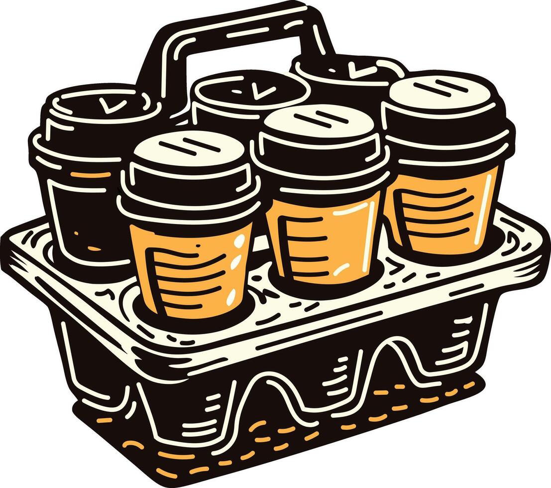 Cup holder icon in vintage style vector