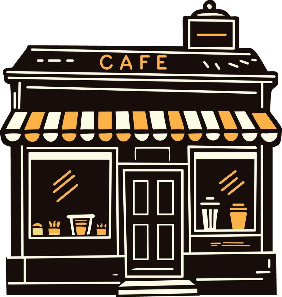 Coffee shop icon in vintage style vector