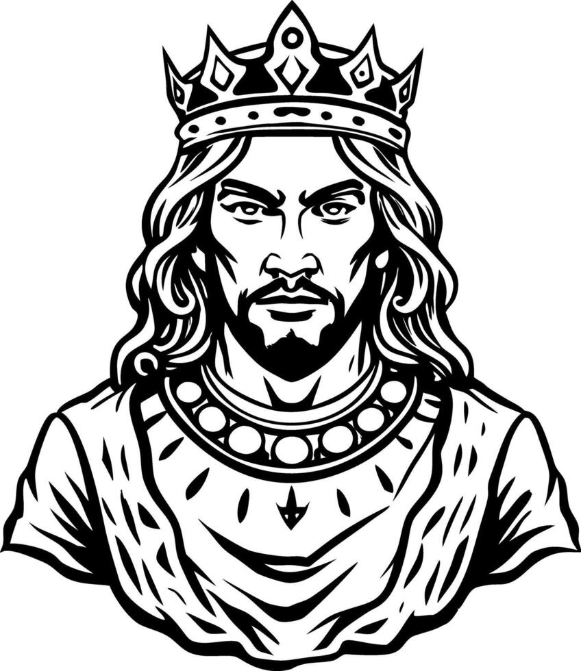 A vintage style illustration of ancient ruler vector