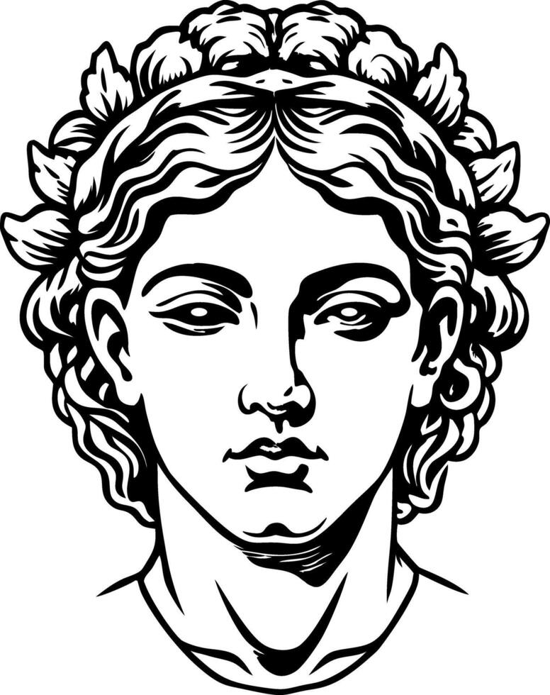 A vintage style illustration of gaia goddess vector