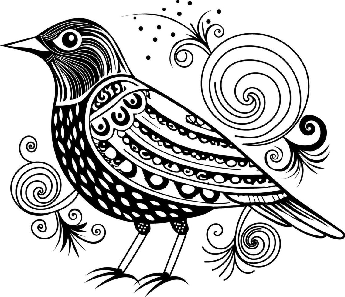 Bird Aviary Vintage Illustrations vector