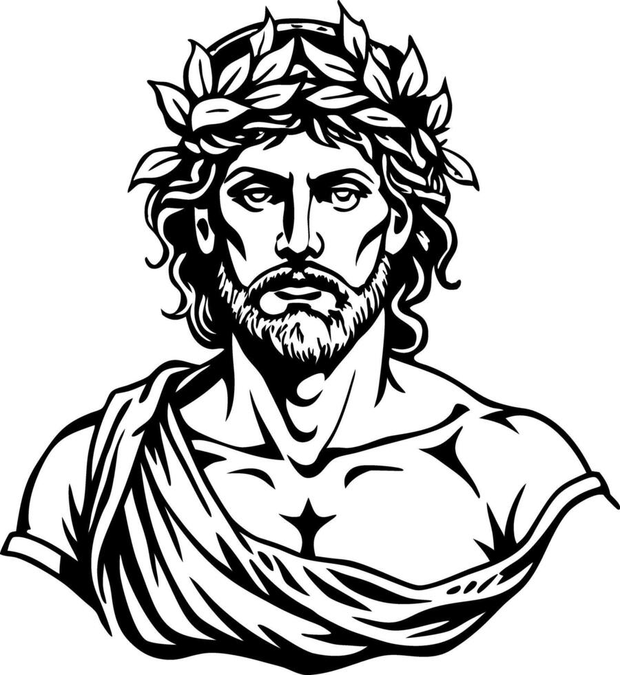 Hermes god illustration in vintage style vector