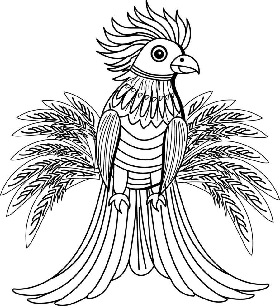 A vintage illustration of a resplendent quetzal vector