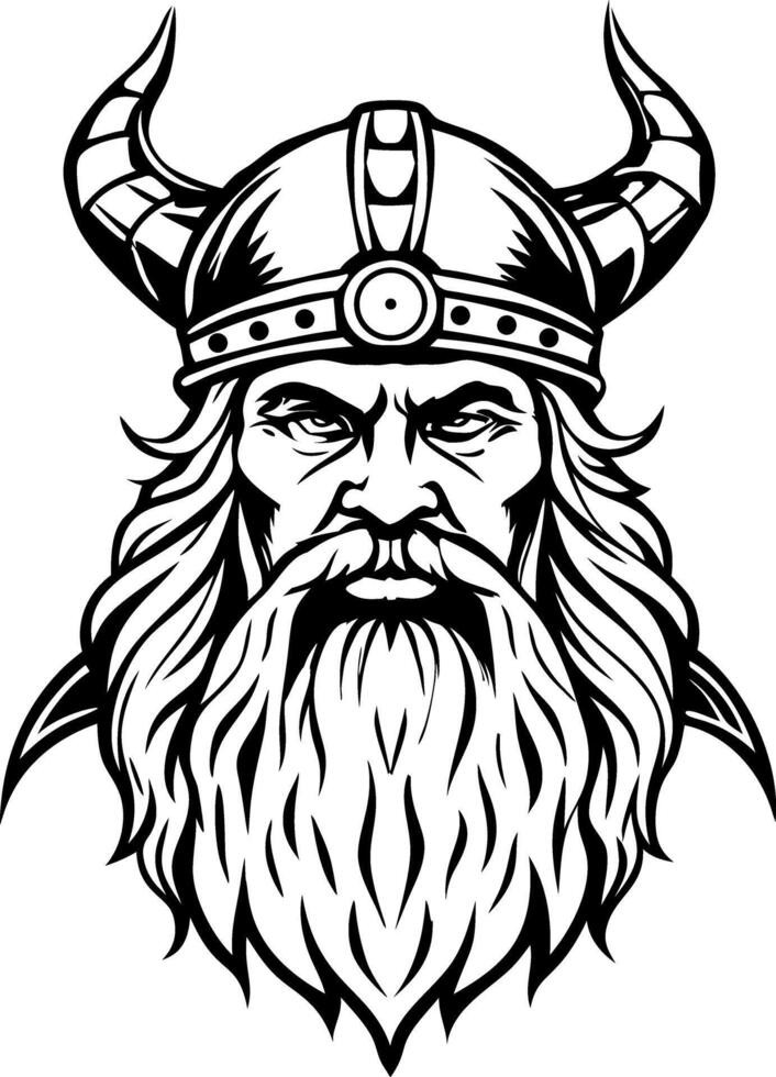 Odin god illustration in vintage style vector