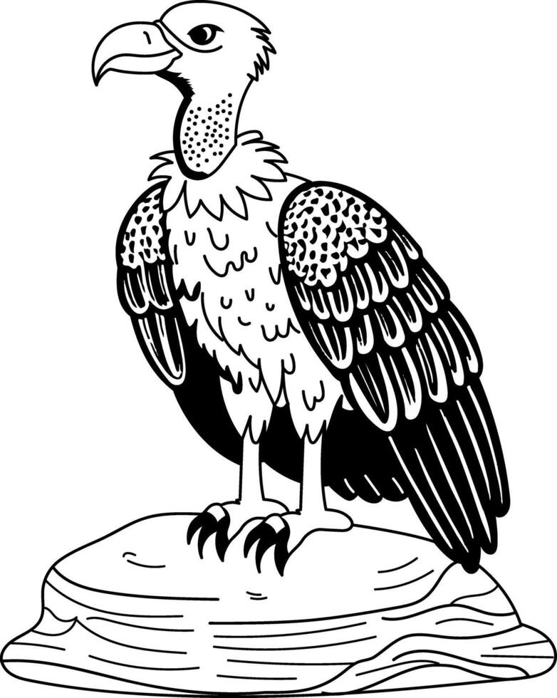 Vulture vigilance vintage style illustration vector