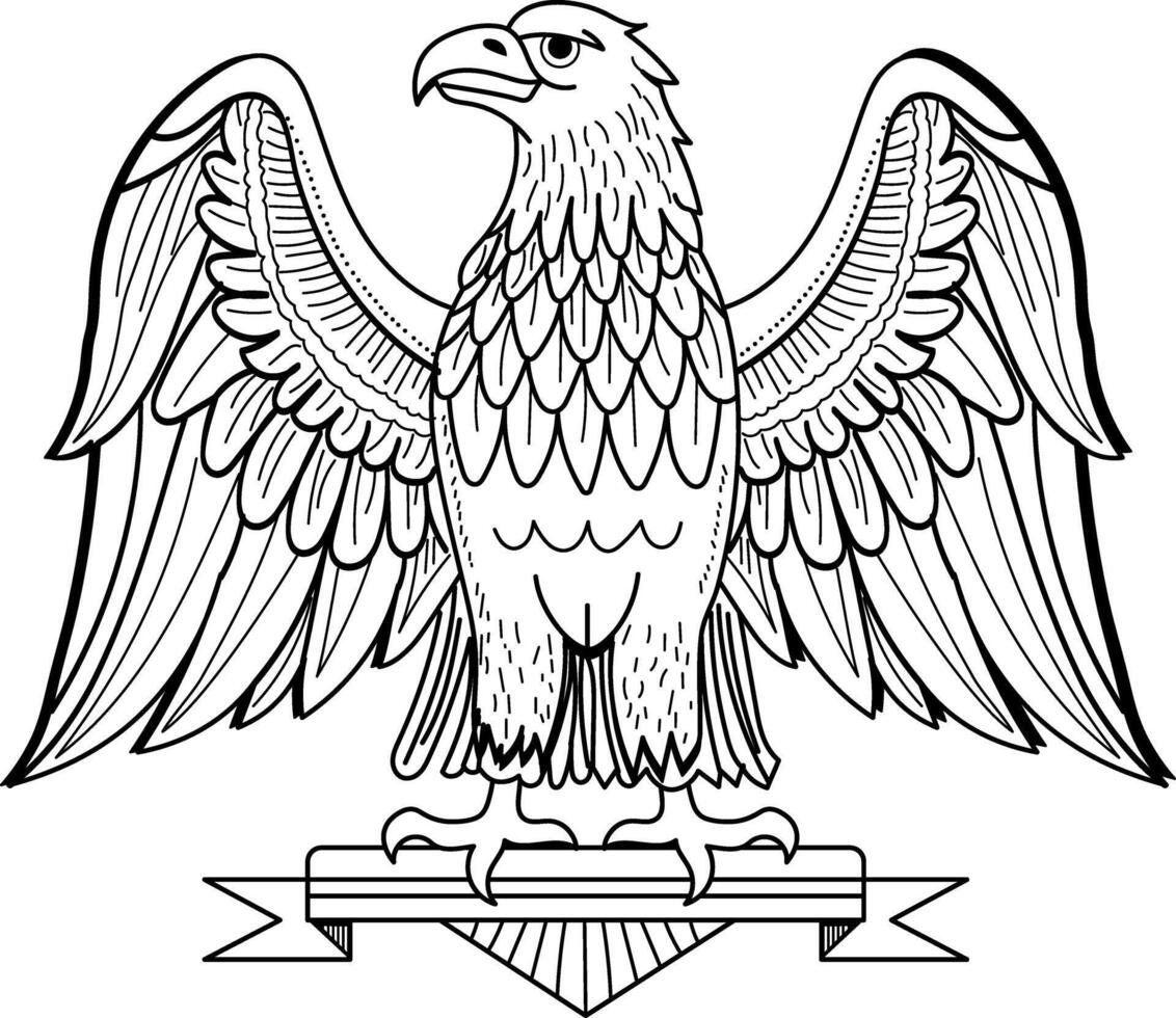 Vintage eagle model, vintage illustration vector