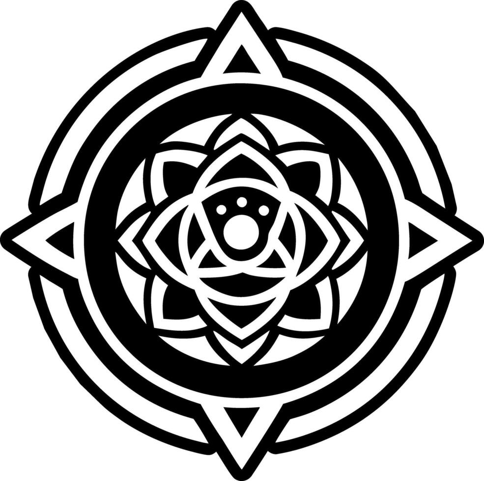 Sacred sign icon in glyph style vector