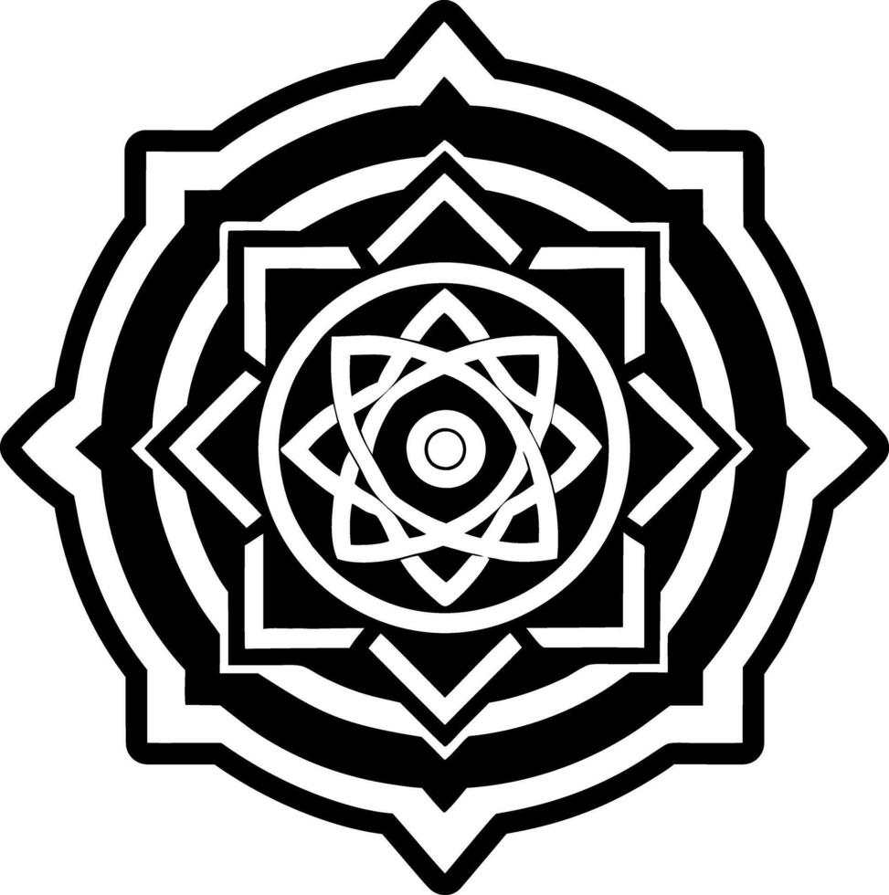 Spiritual geometry icon in filled style vector