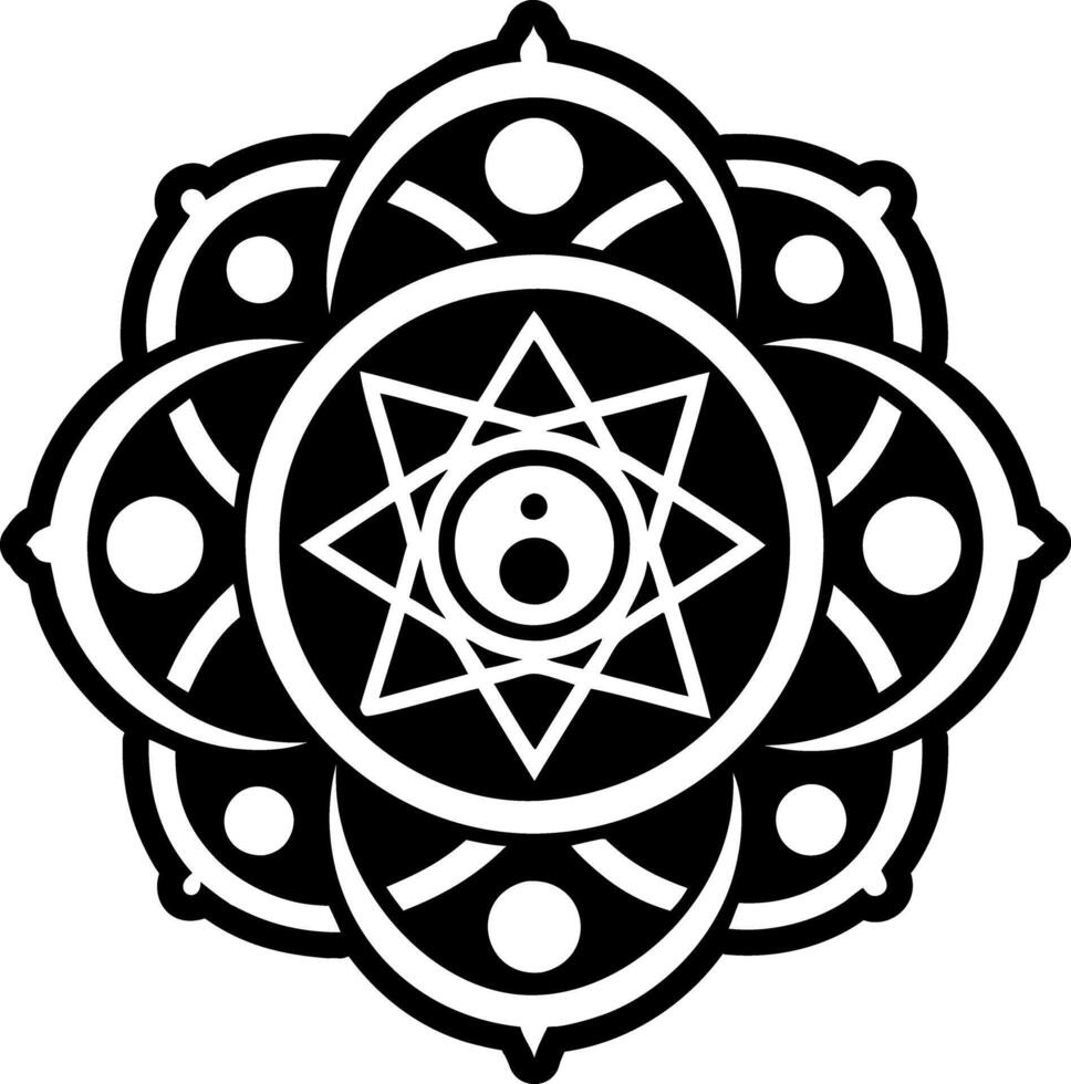 A filled style icon of universal soul symbol vector