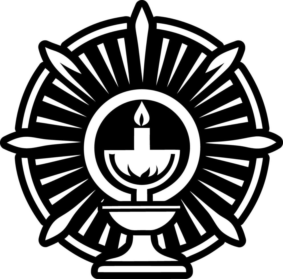 Sacred candle glyph style icon vector