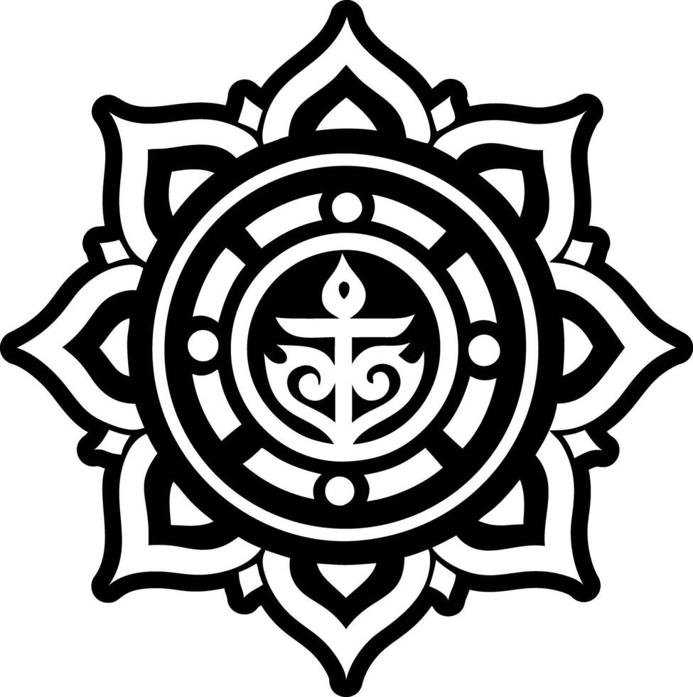 A filled style icon of tibetan buddhism symbol vector