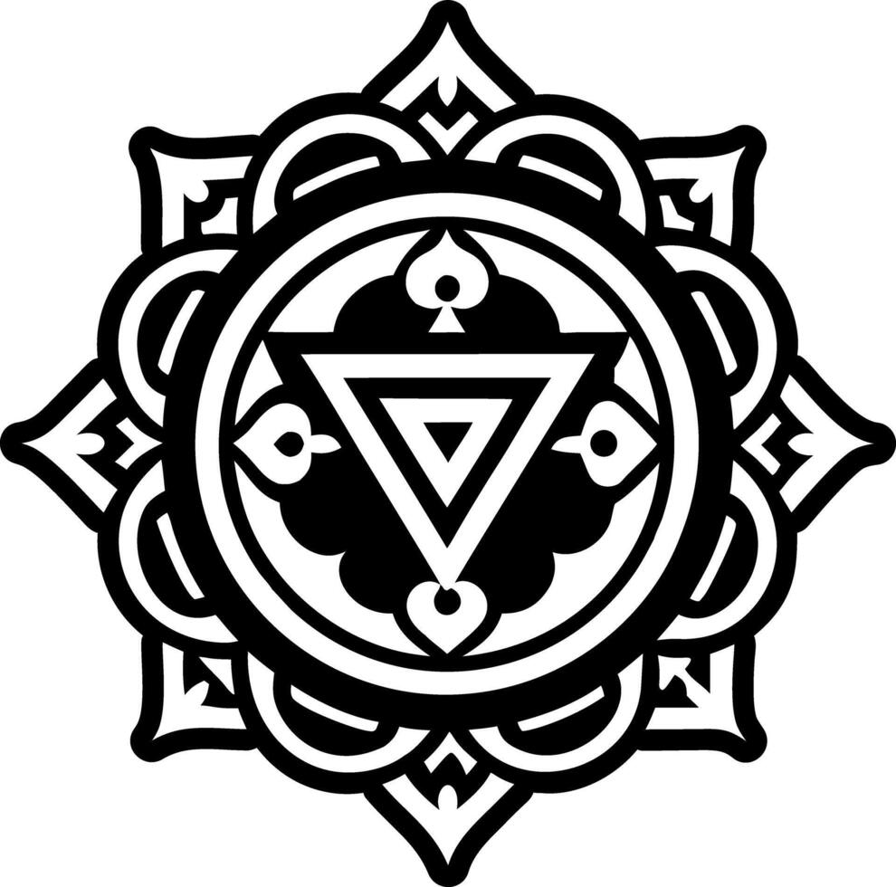A glyph style icon of buddhist energy symbol vector