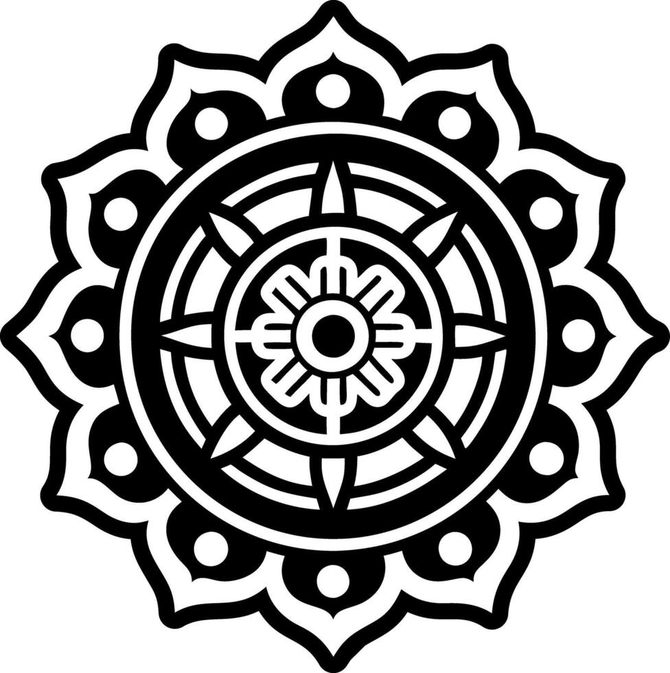 A solid style icon of tathagata symbol symbol vector