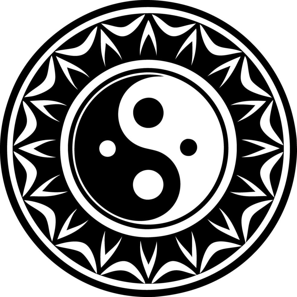 Dualism icon in filled style vector