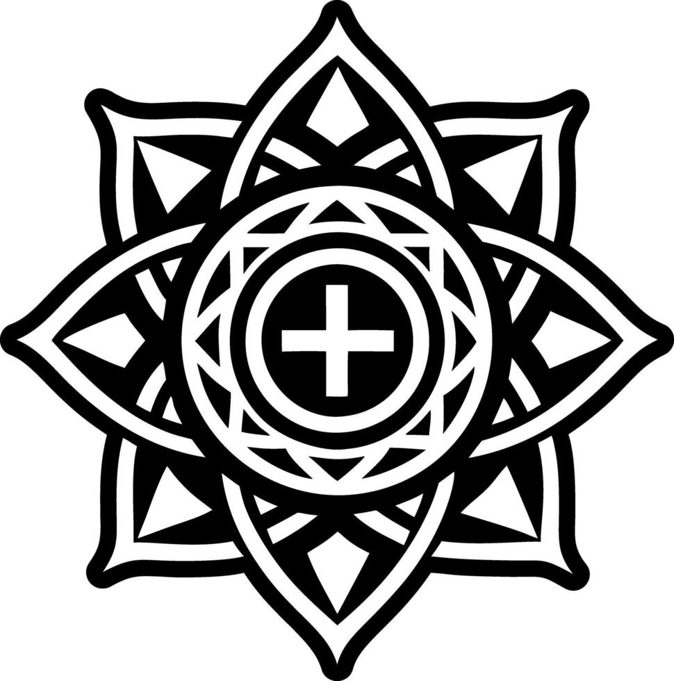 Spiritual healing icon in glyph style vector