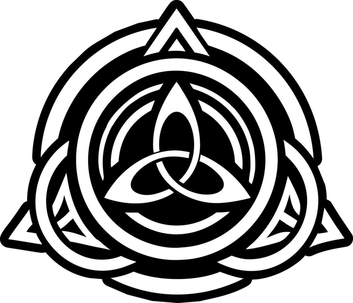 Trinity symbol icon in filled style vector