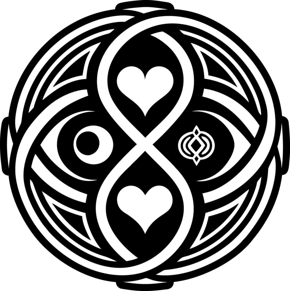 A filled style icon of soulmate symbol symbol vector