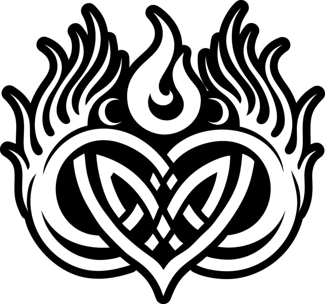 A filled style icon of twin flames symbol vector